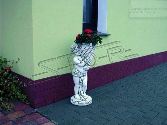 BlumenkÃ¼bel Pflanz KÃ¼bel Dekoration Garten BlumentÃ¶pfe Vasen Figur Natur