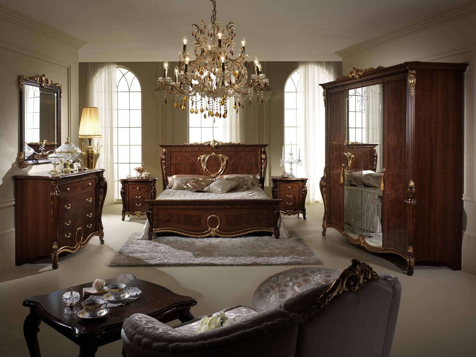arredoclassicâ¢ Schlafzimmer Set Sinfonia Barock Rokoko Bett Nachttisch