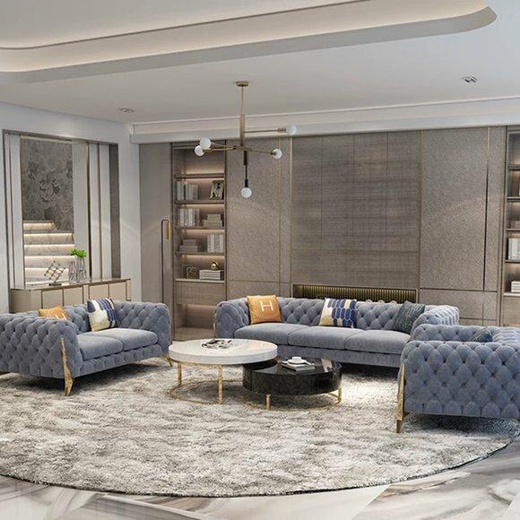 Italy Design MÃ¶bel Sofa Couch Polster Komplett Garnitur Set 3+2+1 Couchen