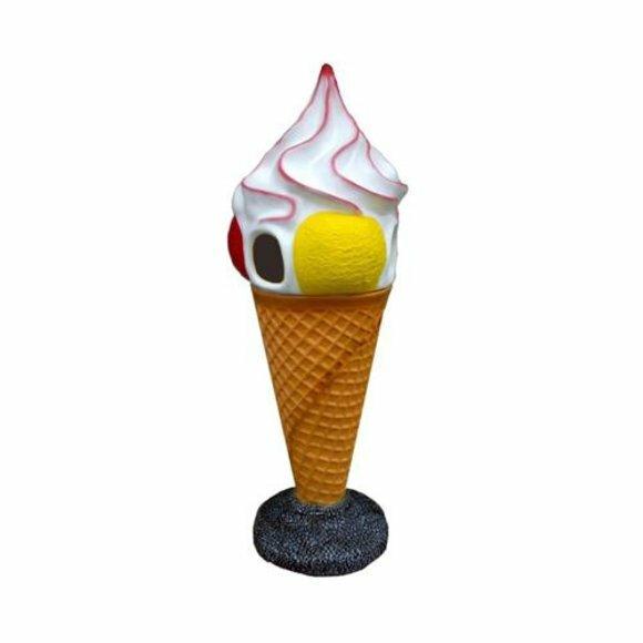 Ice Cream Figure Design MÃ¼lleimer Korb Figuren Statuen Statue Aufsteller