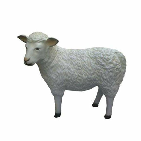 Schaf Dekorative Statue Garten Figuren Statuen 80 cm LebensgroÃ Figur