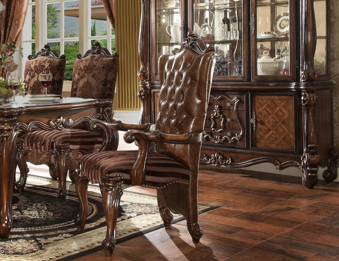 Stuhl Thron Sessel Holz Set Esszimmer Designer Antik Stil Barock Rokoko