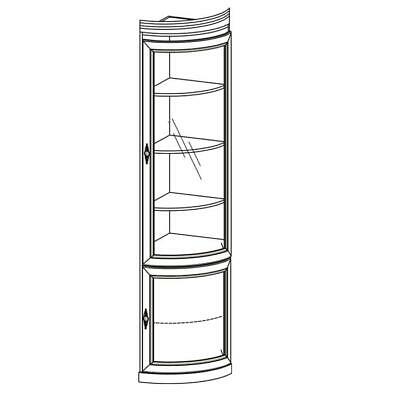 Eck Vitrine Glas Schrank Wohnzimmer Schaufenster Vitrinen SchrÃ¤nke