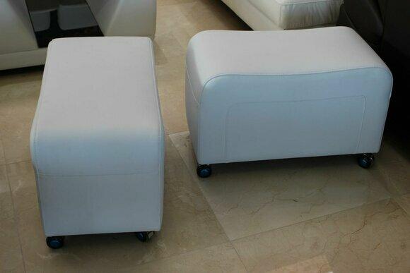 Neu 2x FuÃhocker Hocker Stoffhocker Polster Ottomane Beistell Club Sofa Sofort
