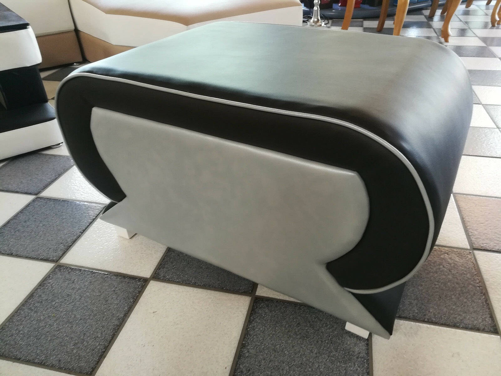 FuÃhocker Hocker Lederhocker Polster Ottomane Beistell Leder Sofort lieferbar