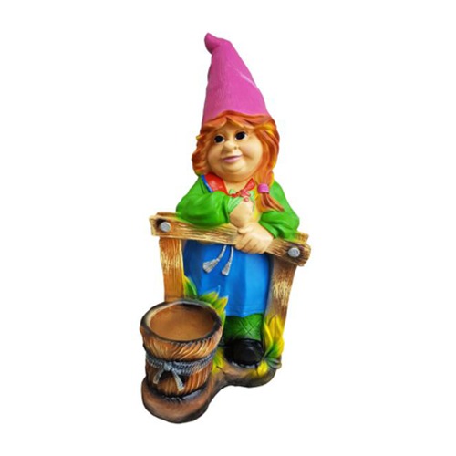zwerg Gnom LebensgroÃe Figur Dekoration Statuen Skulptur Garten Deko