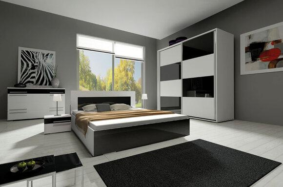 Design Schlafzimmer Garnituren Komplett Schrank Bett Kommode Nachttisch Modern