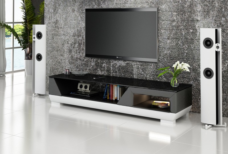 Sideboard Leder TV Schrank Lowboard HÃ¤ngeboard Fernsehtisch Leder 195cm Sofort