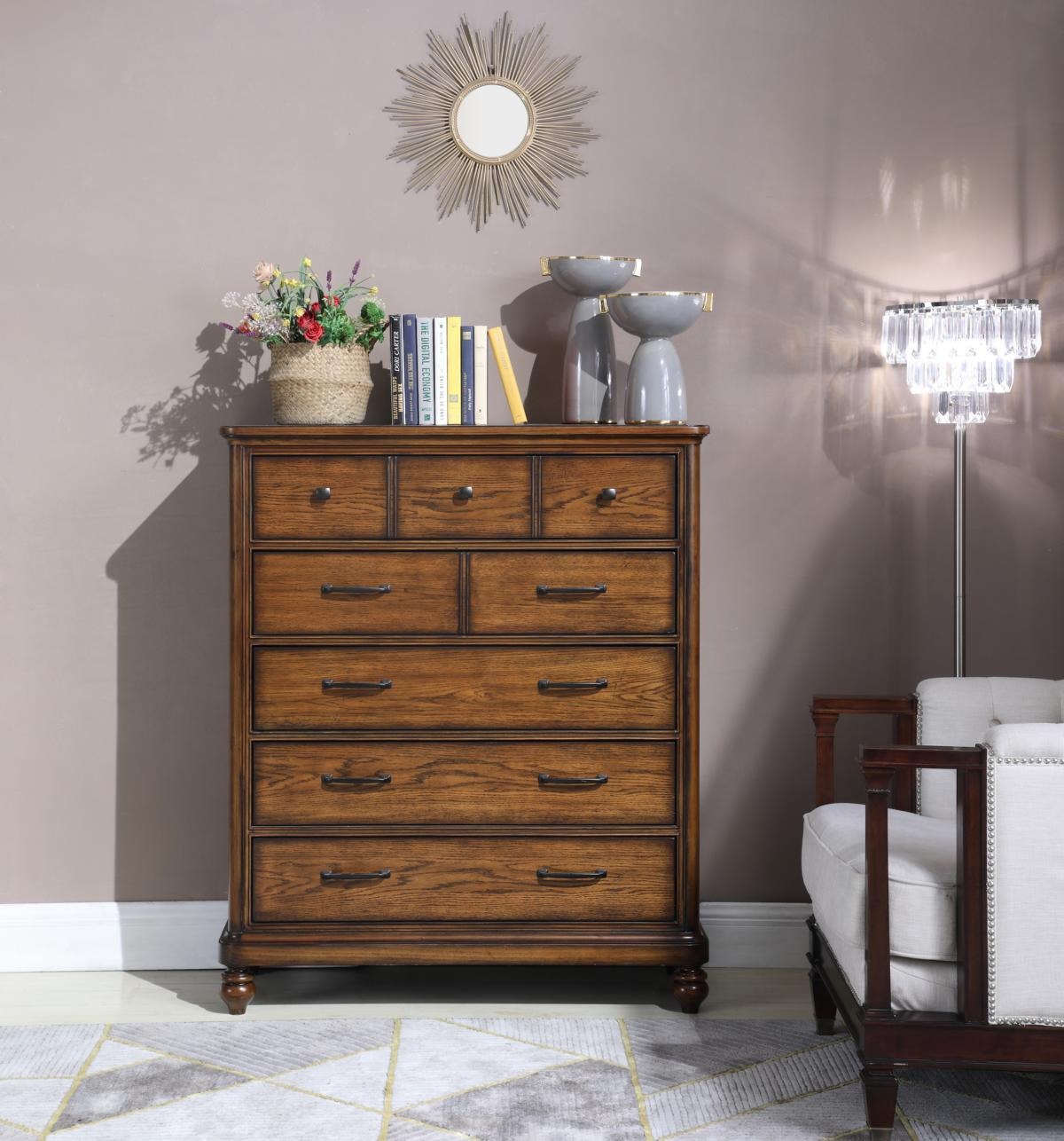 Design Kommode SchrÃ¤nke Kommoden Regal Regal Echtes Holz Side Board