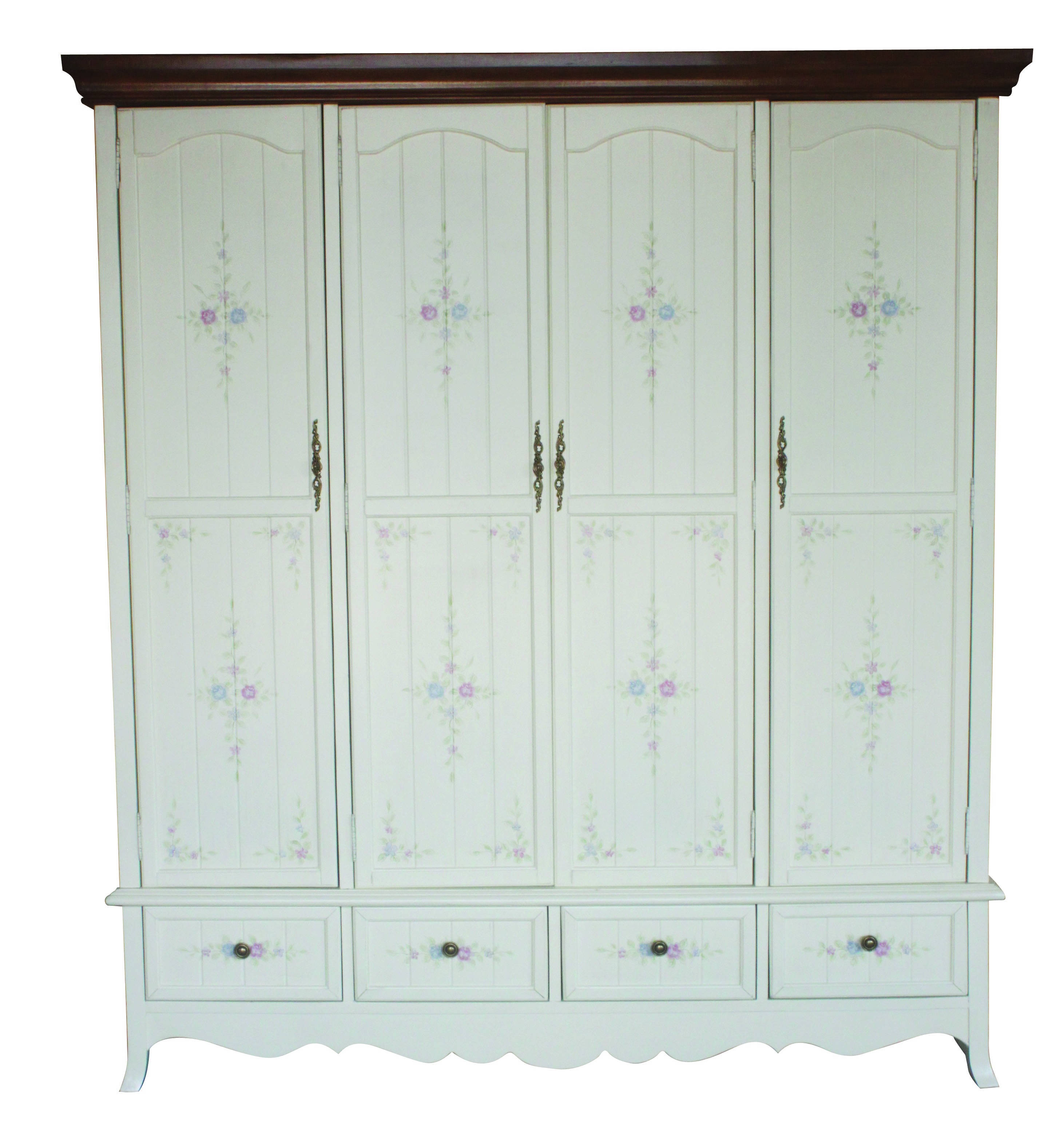 LÃ¤ndlicher Keiderschrank Schrank Regal SchrÃ¤nke 198cm Garderobe Echtholz MÃ¶bel