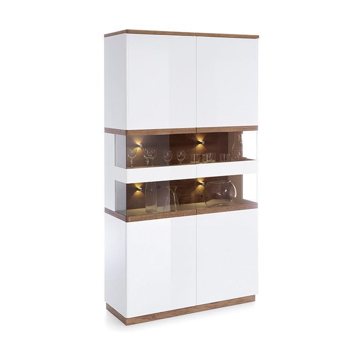 Vitrine Modern Stil Wohnzimmer Kollektion Vitrinen Schrank Regal Anrichte WeiÃ