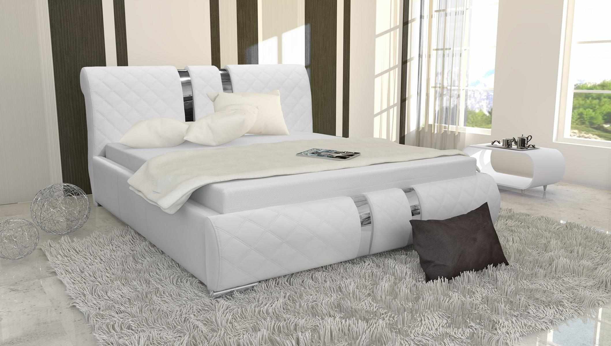 Bettgestell mit Kasten Bett Bettrahmen WeiÃ Betten 180cm Doppelbett Ehebett Neu