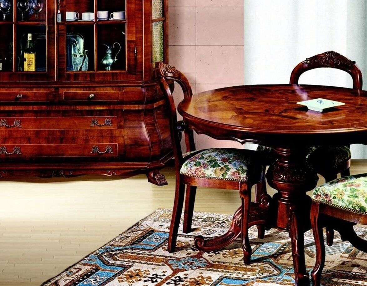 Rund Esstisch Esszimmer Tisch Ausziehbarer Luxus Tische Holz Italienische MÃ¶bel