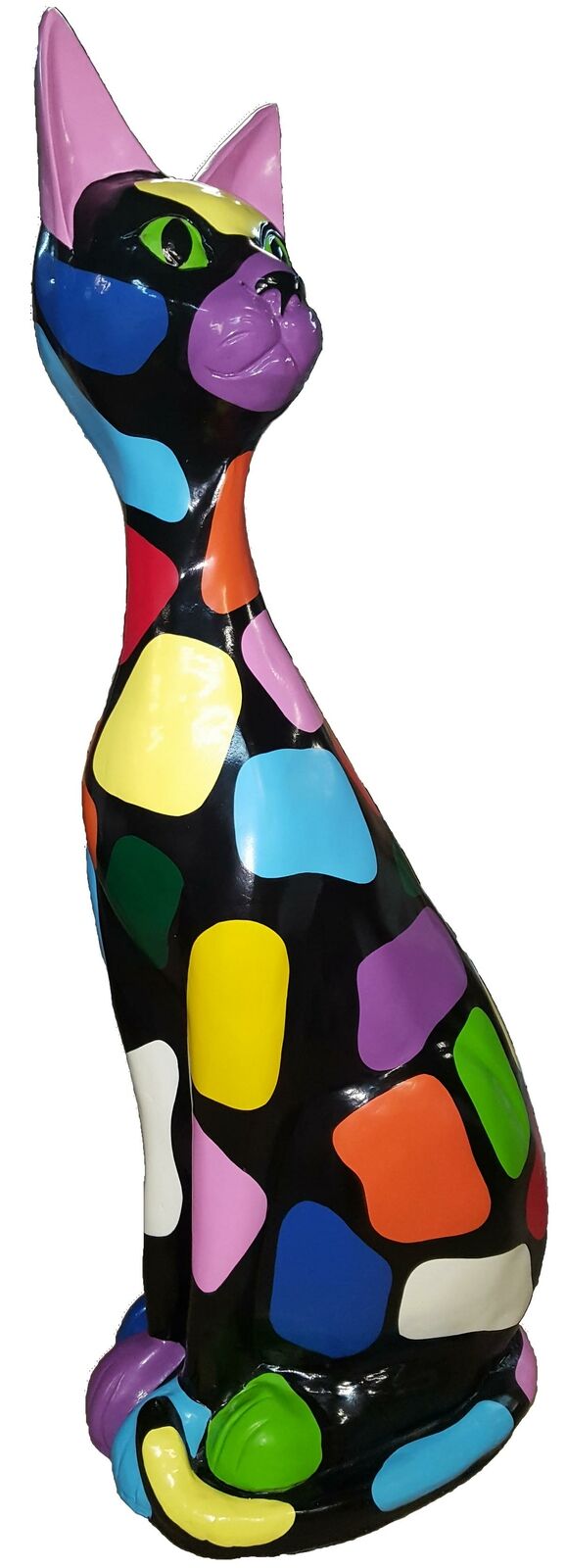 Katze Moderne Dekoration Statuen 95 cm Skulptur designer Loft bunte Skulpturen