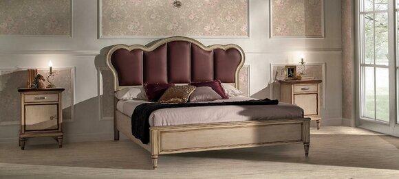 Bett Doppelbett Massiv Holz Schlafzimmer Betten MÃ¶bel Vaccari cav giovanni