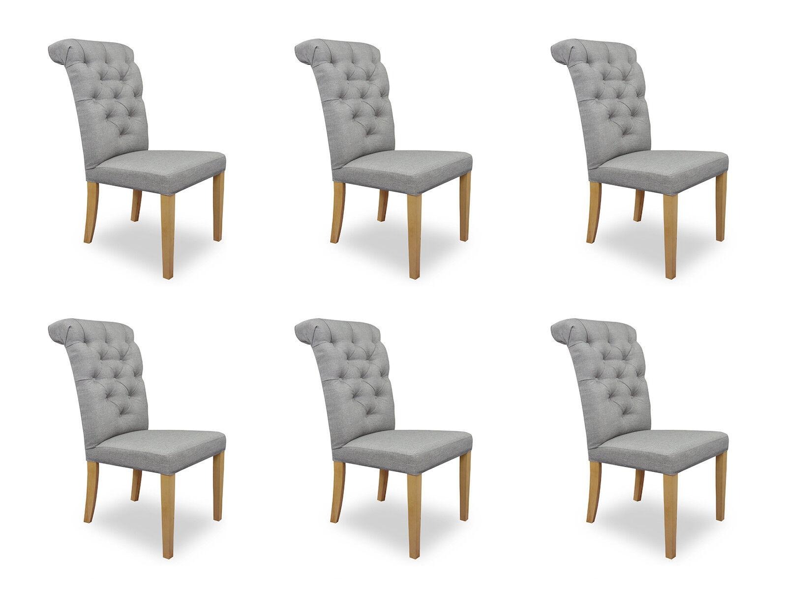 6x StÃ¼hle Stuhl Polster Design Lounge Sitz Lehn Garnitur Sessel Chesterfield Neu