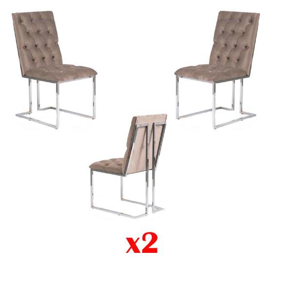 Esszimmer StÃ¼hle Textil Set 2x Stuhl Designer Holz Stoff Polster Lehn