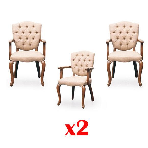 Chesterfield Sessel Holz Lounge Club 2x Set Garnitur Stuhl StÃ¼hle
