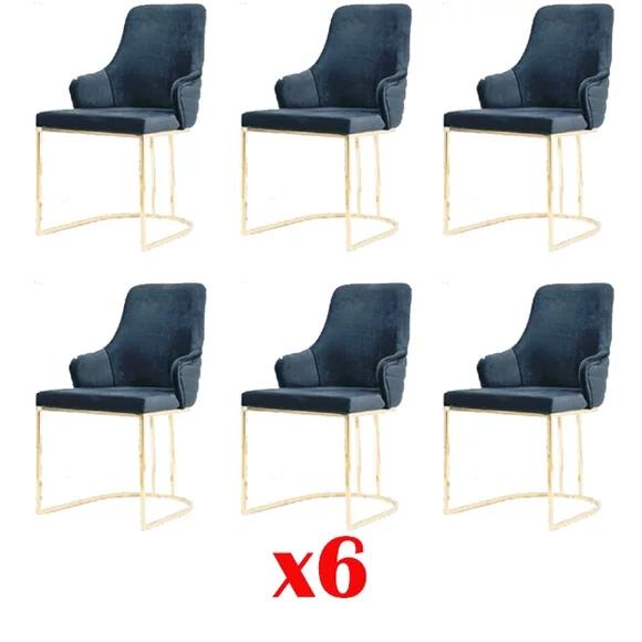 Gruppe StÃ¼hle Garnitur Textil Edelstahl Gepolsterte Esszimmer 6 StÃ¼hle
