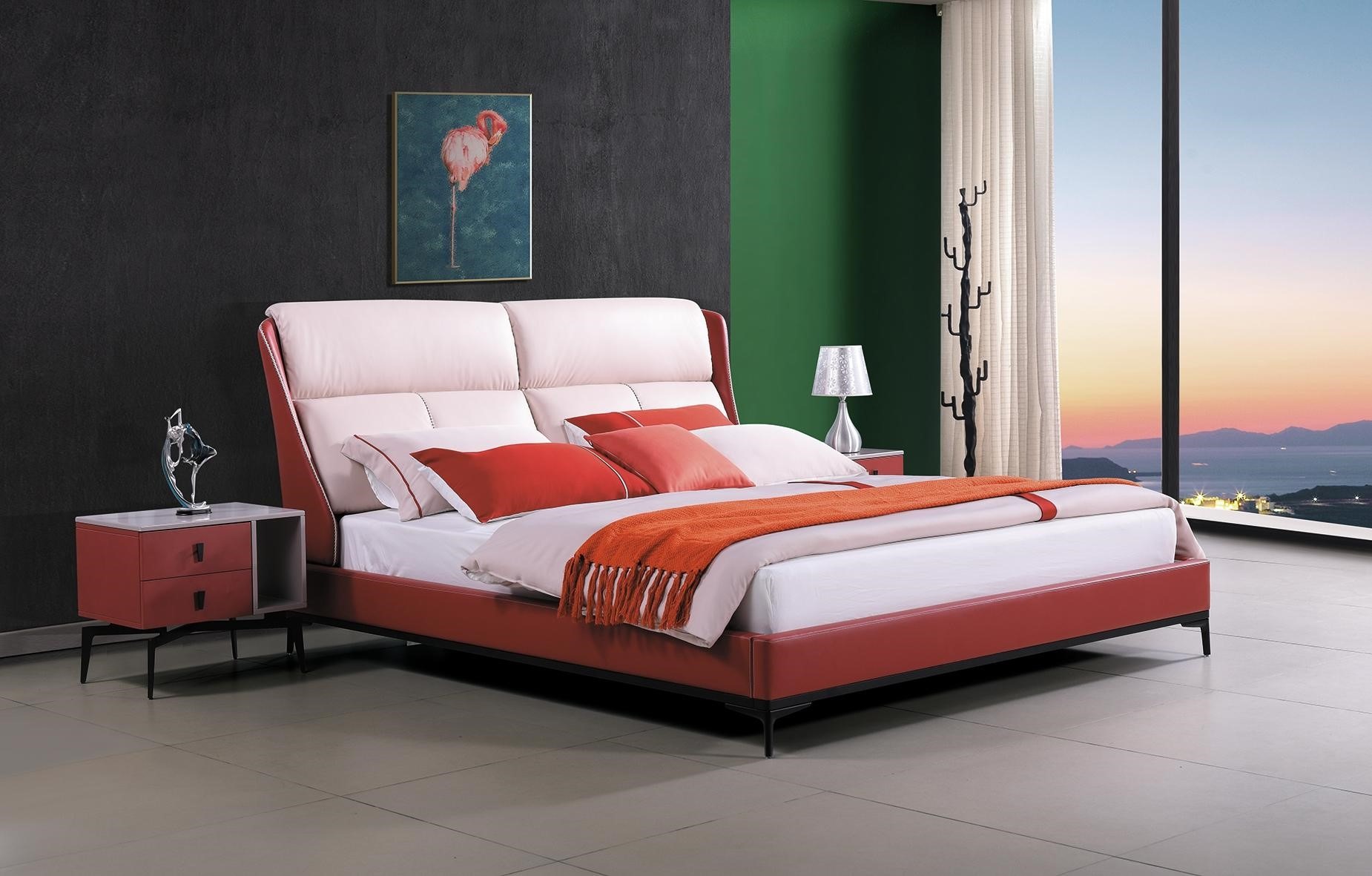 Klassische Schlafzimmer Set Bett 2x Nachttisch Kommode 3tlg. Set Betten Schwarz