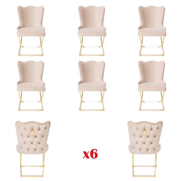 Design 6x StÃ¼hle Gruppe Set Esszimmer Stuhl Garnitur Sessel Gastro