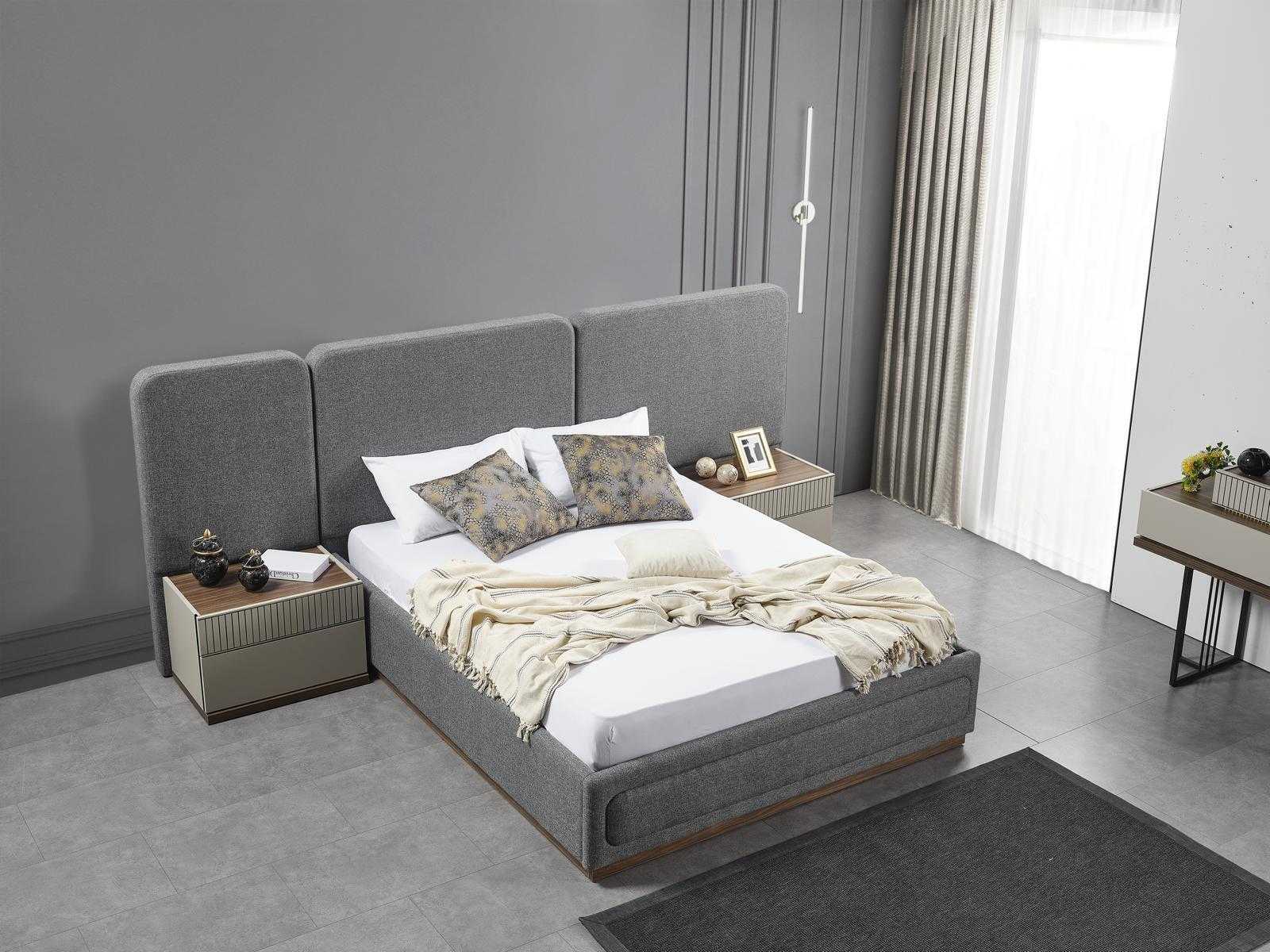 Design Bett Stoff Luxus Betten Schlafzimmer MÃ¶bel Einrichtung Doppelbett