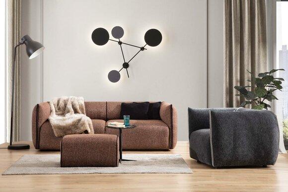 Luxus Couch 3+1 MÃ¶bel Sofa Couchen Sofagarnitur 2tlg. Sofagarnitur braun