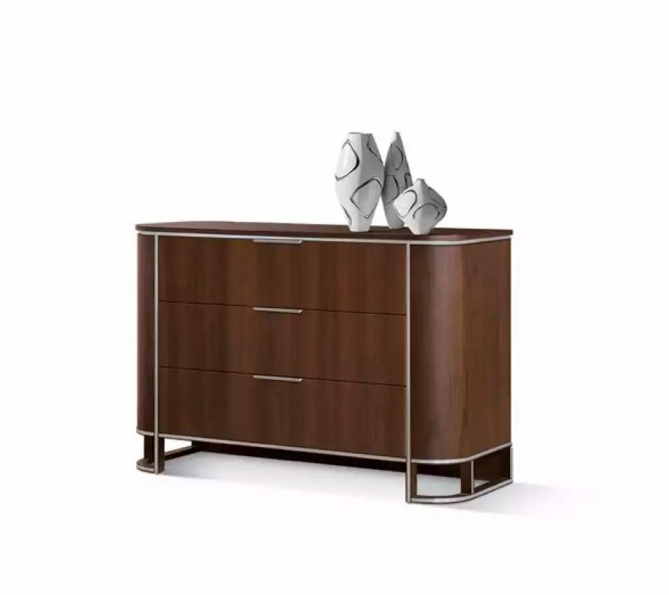 Holz Design Kommode Braun Schrank Holzschrank Schubladen SchrÃ¤nke Neu