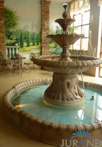Springbrunnen Becken FontÃ¤ne Zierbrunnen XXL Garten Deko Brunnen 356 Steinguss