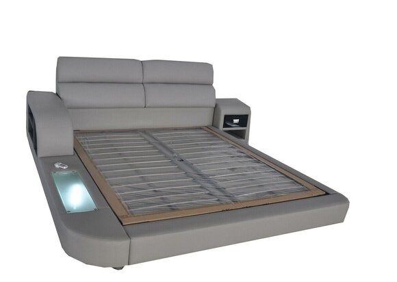 Luxus Leder Polster Betten mit USB Doppel Modernes 140/160/180/200 Bett LB8805