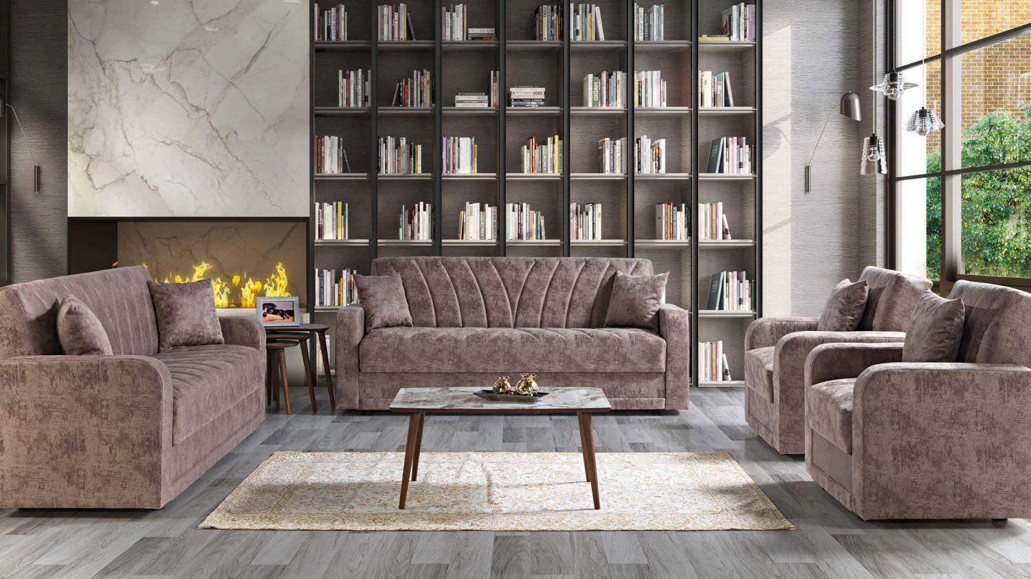 Sofagarnitur 3211 Holz Wohnzimmer Luxus Sofa Stoff Komplett Couchen MÃ¶bel
