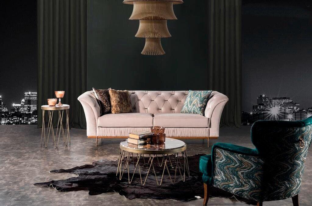 FÃ¼r Wohnzimmer LuxuriÃ¶ses Set Sofa+Sessel Bequem Textil Modern Neu