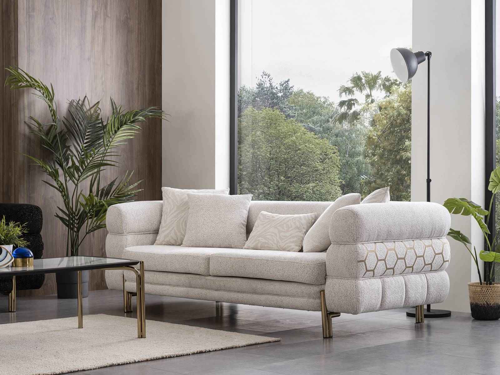 WeiÃer Dreisitzer Luxus 3-Sitzer Wohnzimmer Designer SitzmÃ¶bel Sofas Sofort
