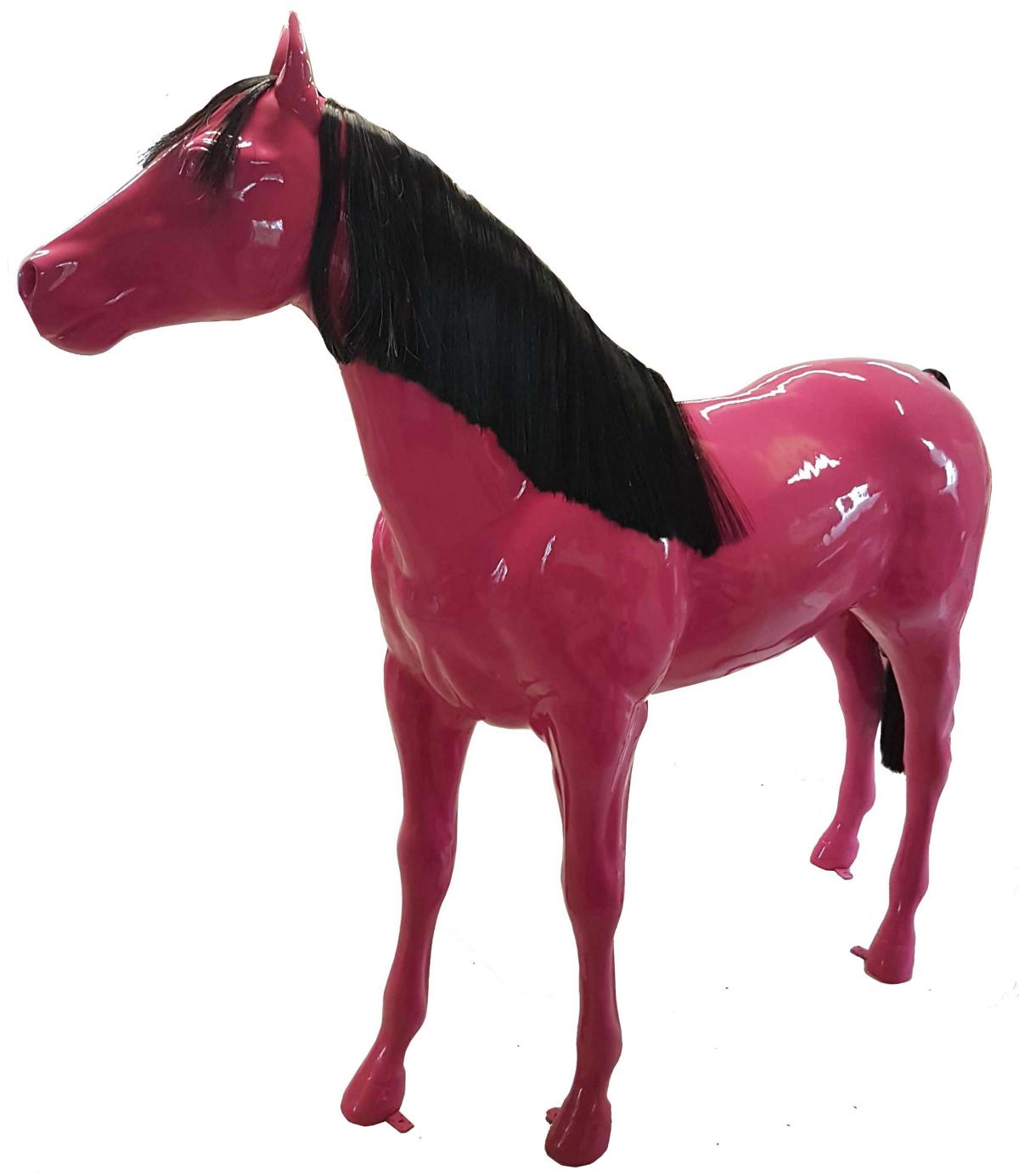 Abstrakte Figur Statue Design Skulptur Dekoration Pferd Rot AuÃen Innen Garten