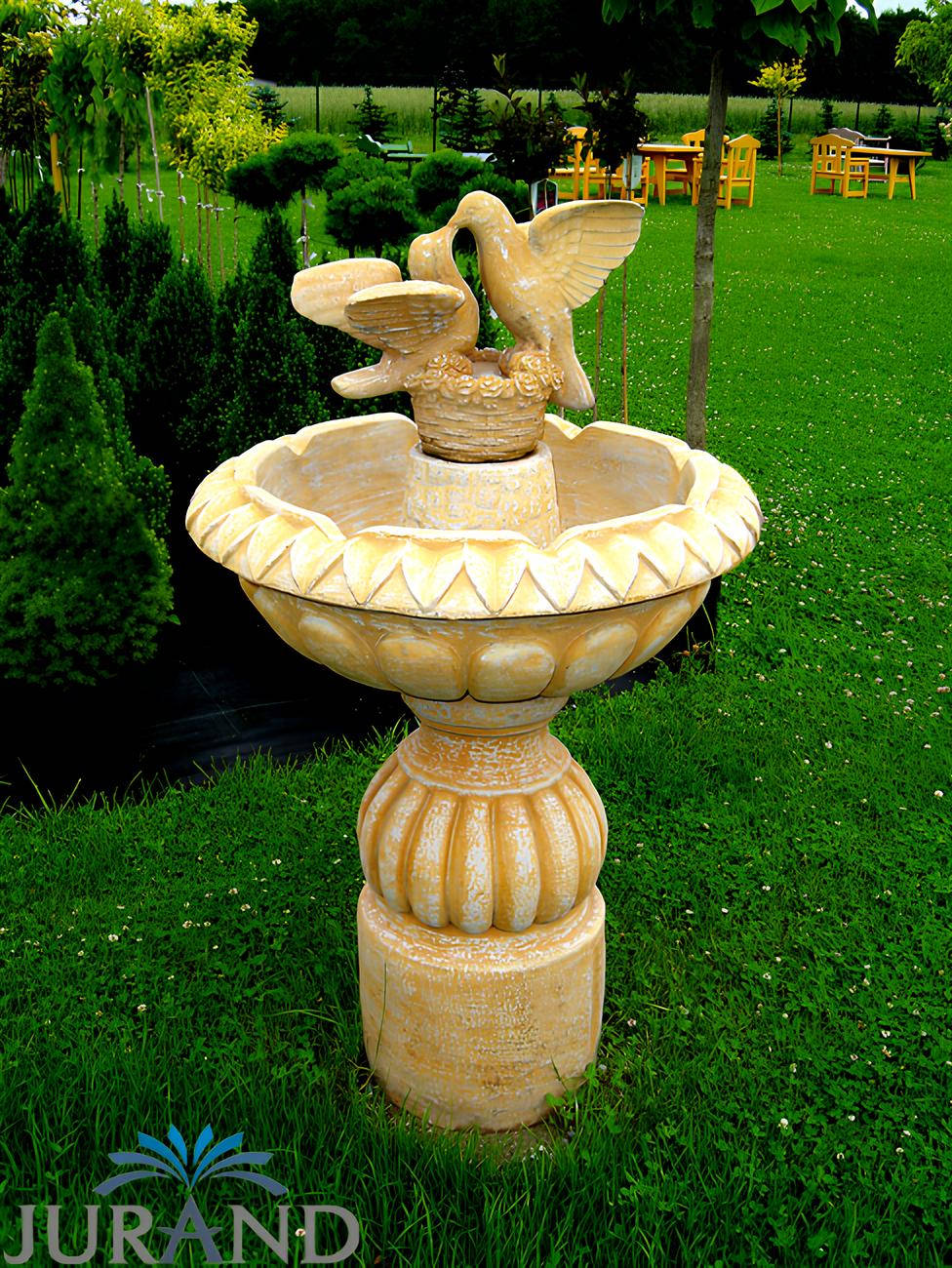 Springbrunnen FontÃ¤ne Zierbrunnen Garten 1017 Deko Brunnen 125 cm Steinguss