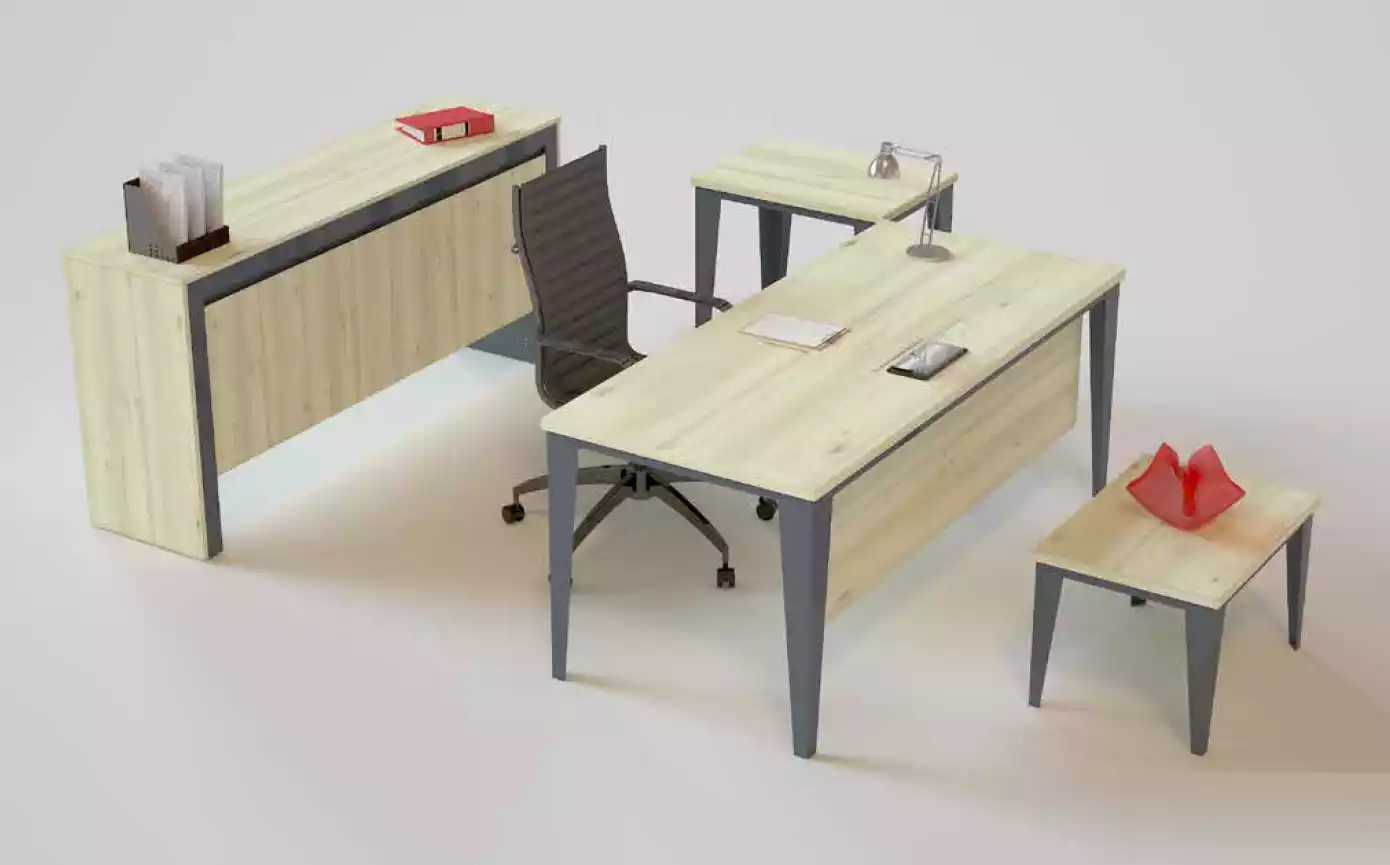 BÃ¼romÃ¶bel moderner Schreibtisch Couchtisch Kommode Beistelltisch 4tlg.