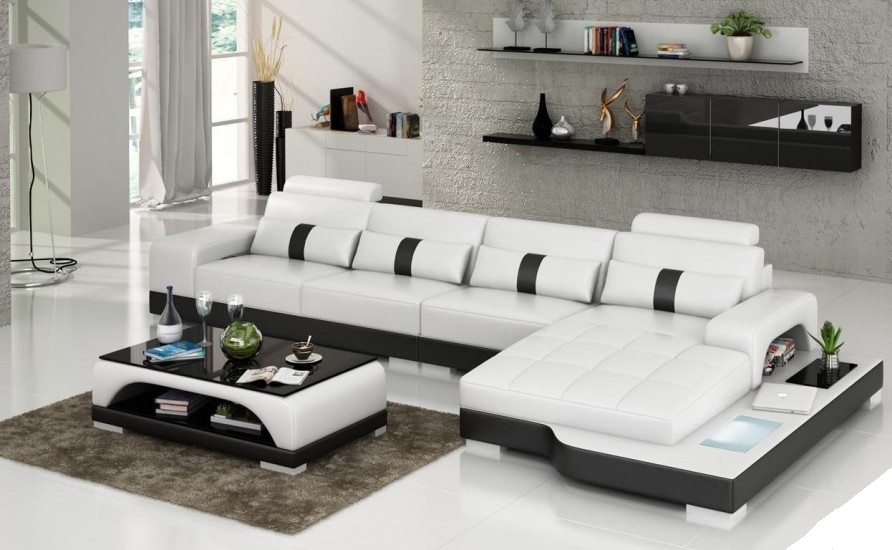 Designer Sofa Couch Polster Ledersofa Ecksofa L Form Sofas Couchen Neuer W/S