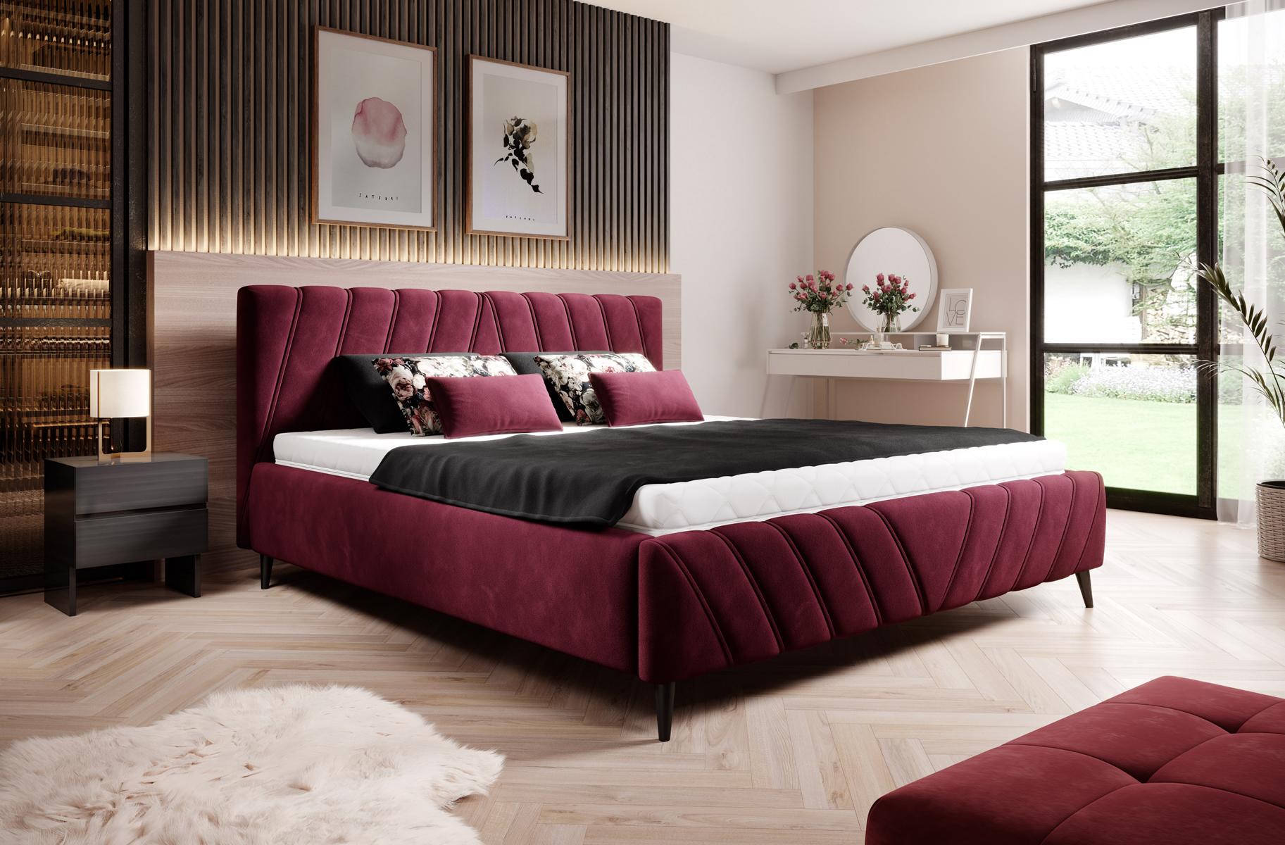 Luxus Bett Design Textil Betten Polster Hotel 180x200cm Schlafzimmer MÃ¶bel Samt