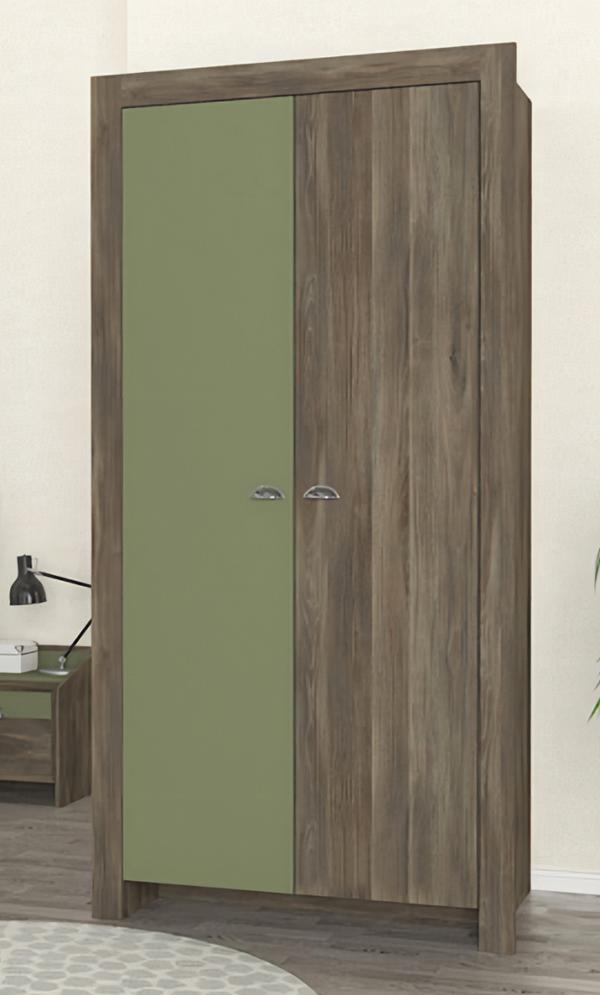 Kleiderschrank Jugendzimmer Schrank MÃ¶bel GrÃ¼n Holz SchrÃ¤nke Design Braun