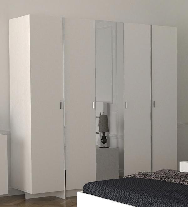 Kleiderschrank Schlafzimmer Moderne MÃ¶bel Braun Holz Schrank 204cm WeiÃ