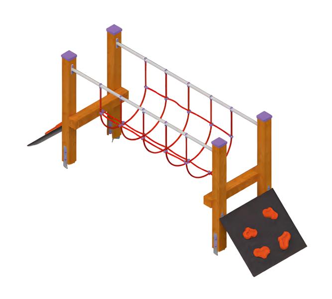 Spielplatz Spielbereich BalancierbrÃ¼cke Schwebebalken Aktivplatz WippbrÃ¼cke