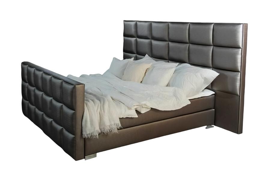 Bett Doppelbett Schlafzimmer 180Ñm Matratze Schwarz moderner Stil Hochwertig