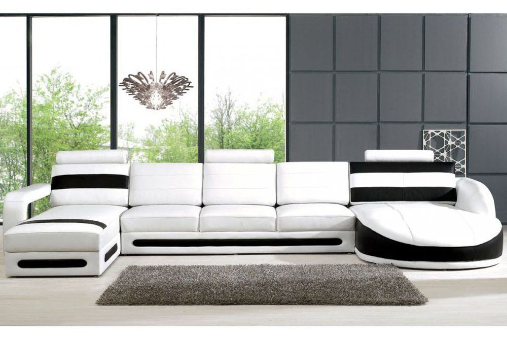 Sofa Couch Sitz Polster Komplett Set Leder Garnitur 3+2+1 Sofas mit USB Designer
