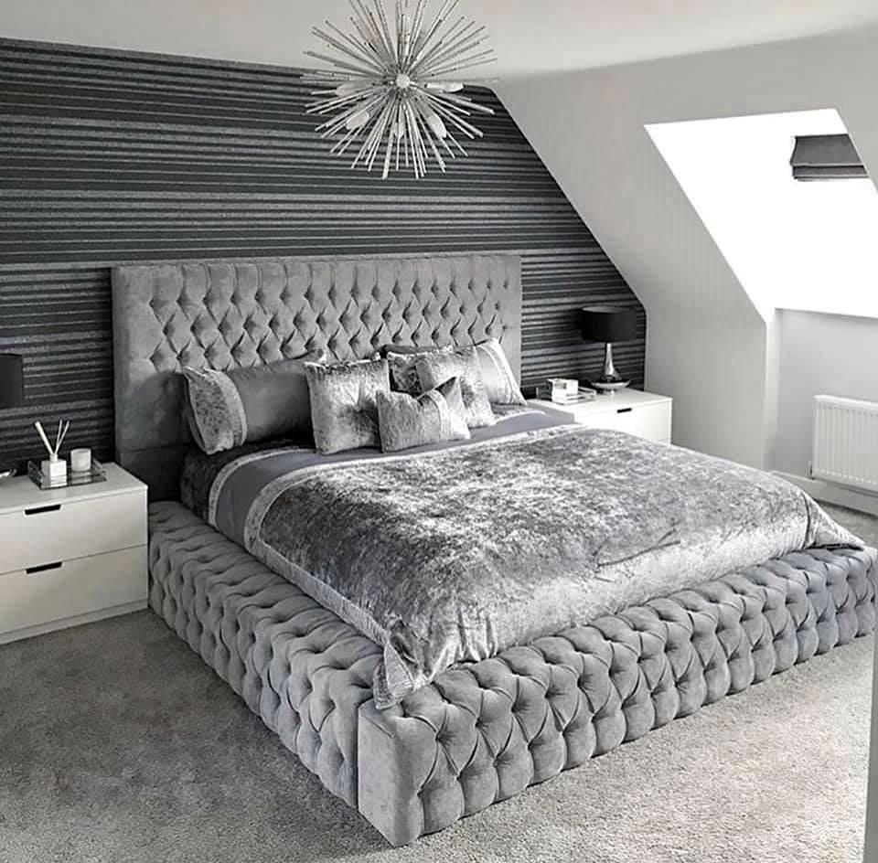 Doppel Betten Ehe Schlaf Zimmer Leder Hotel Neu Bett Polster Design Luxus Metall Sofort