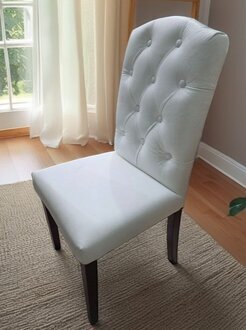 LEHNSTUHL WEIÃ KUNSTLEDER STUHL SESSEL LEDER STÃHLE BRAUN HOLZ SOFORT
