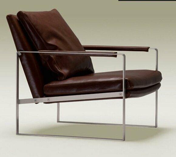 Sessel Design Couch Sofa Relax Braun Leder Lounge Club Polster Sitzer Sofort