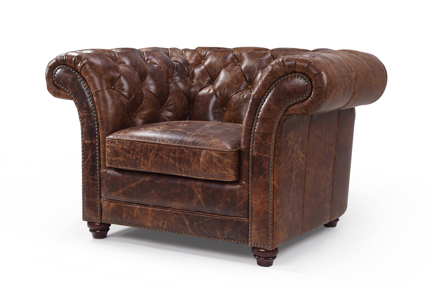 Chesterfield Sofa Couch Polster 1 Sitzer Sessel Sofas Design Polster Leder Sofort
