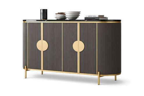 Luxus Sideboard Kommode Wohnzimmer Designer Grau MÃ¶bel Modern Sofort