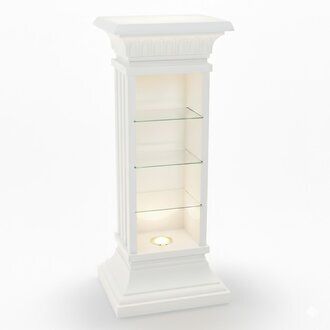 Design Vitrine Regal Glas SÃ¤ule Vitrinen Regale CD Schrank Lampe 6894 Sofort
