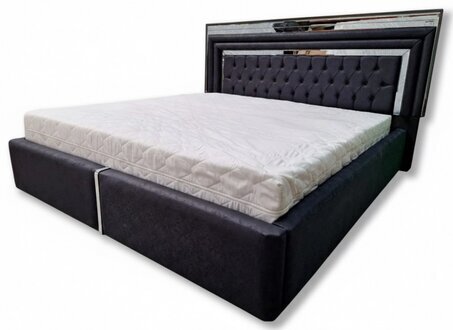 Schwarzes Luxus Chesterfield Doppelbett Moderne Bettgestelle Holz MÃ¶bel Sofort
